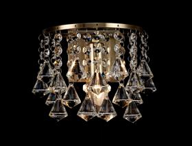 Acton Crystal Wall Lights Deco Flush Crystal Wall Lights